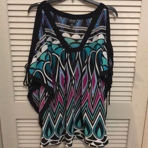Nicole Brand Flowy Multi-colored Blouse